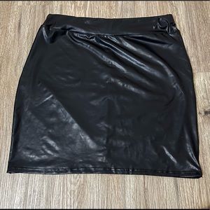 Rainbow | Faux Leather Skirt | Size: Medium | Stretchy Material